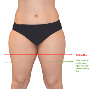 How to find chafing line and best fitting for anti chafing underwear