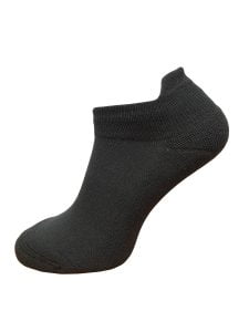 black ankle socks with protective ankle lip COOLMAX sweat control