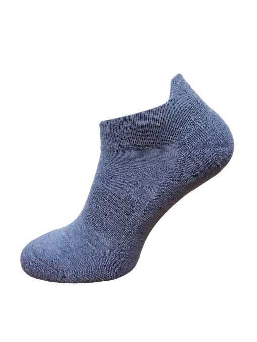 ankle socks blue cushioned heel and sole gentle elasticated top for a better fit