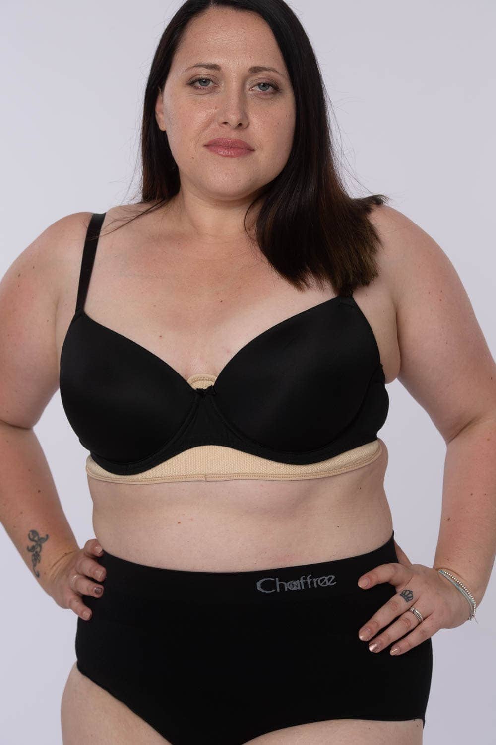 Chaffree Womens Anti Chafe Long Leg Underwear, Full Figure High Waist  Briefs 5Pk Jet Black at  Women's Clothing store